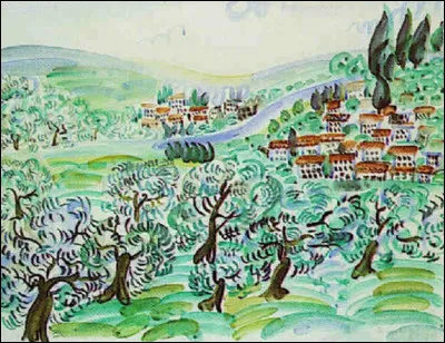 On termine avec ce "Paysage de Provence", signé par :