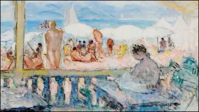 Qui a gravé ce souvenir du "Bar de la plage à Cannes" ?