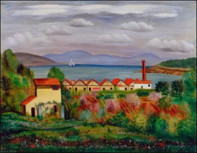 Qui a représenté sur sa toile "L'Usine entre le Brusc et Sanary" ?