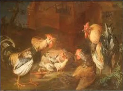Quel peintre flamand a r&eacute;alis&eacute; cette toile intitul&eacute;e ''Coqs, poules et poussins'' ?