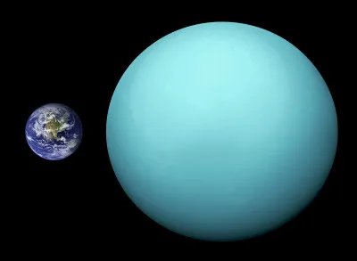 Quelle est la taille d'Uranus par rapport à la Terre ?