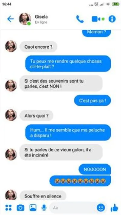 Ta peluche favorite a disparu ! Quelle est ta réaction ?