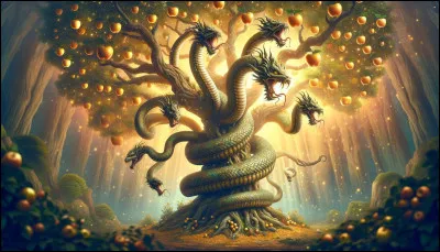 Y a-t-il un héros qui extermine Ladon le gardien des pommes d'or dans le jardin des Hespérides ?