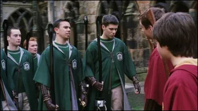 ''Harry Potter et la Chambre des secrets'' (deuxième film) : 
Qui a fourni les balais à l'équipe de Serpentard ?