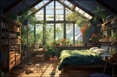 Aimes-tu cette chambre nature ?