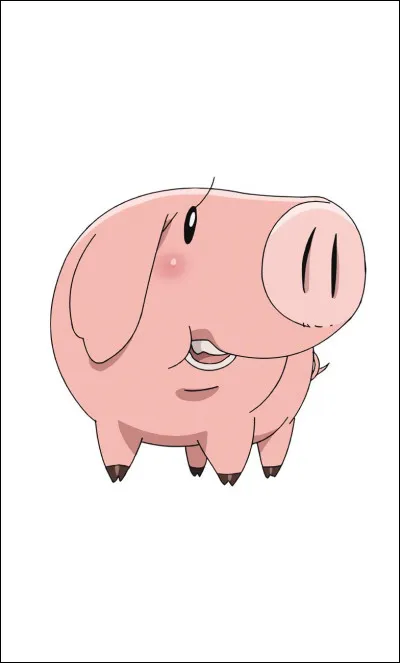 Comment s'appelle le cochon parlant qui accompagne Meliodas ?