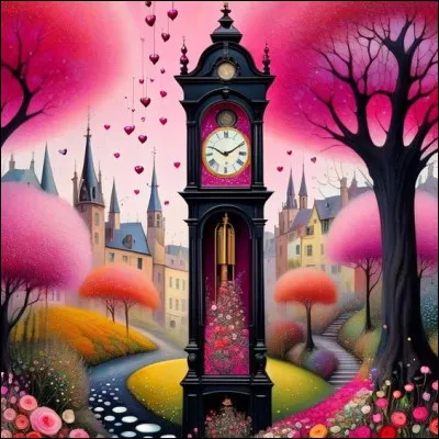 Dans la chanson de Christophe "Les Mots bleus", ''♫ ♪ dans le square les fleurs poétisent, une fille va sortir de la mairie ♪" quelle heure était-il au clocher de l'église ?