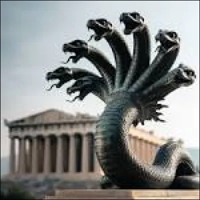 Comment sappelle ce lézard énorme à 7 têtes faisant partie des travaux dHéraclès ?