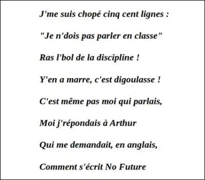 Qui chante ces paroles ?