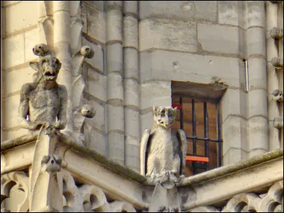 Comment appelle-t-on les sculptures qui évacuent les eaux de pluie ?