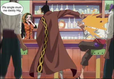 Quelle sorte de groupe vient s'incruster dans le bar ?