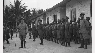 Quel était l'effectif de l'armée allemande à Rabaul (Nouvelle-Guinée), capitale des colonies allemandes d'Océanie ?