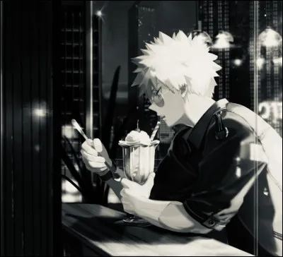 Les cheveux de Bakugo sont