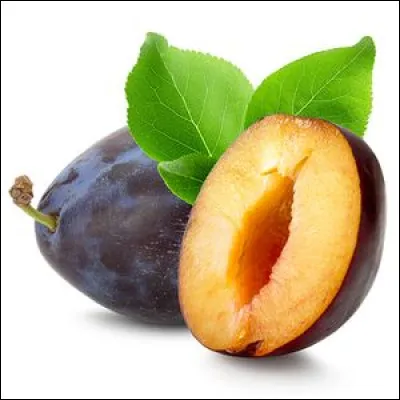 Quel est le nom de cette prune violette en Q, fruit à chair sucrée, acidulée et jaune d'or ?
