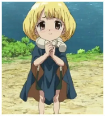 Que porte-t-elle sur la tête ?