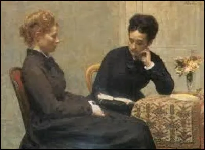 ''La Lecture'' peint en 1877, est-elle une toile du peintre r&eacute;aliste Henri Fantin-Latour (1836-1904) ?