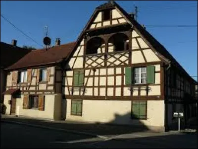 Village de l'arrondissement de S&eacute;lestat-Erstein, Sundhouse se situe dans le d&eacute;partement ...