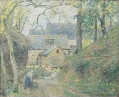 Réalisée en 1874, ''La ferme à Monfoulcault'' est une toile...