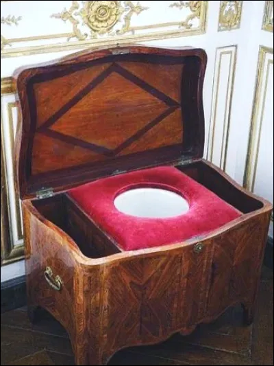 Comment se nomme sous Louis XIV ce petit meuble chargé de récupérer les urines et les selles au château de Versailles ?