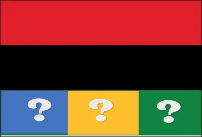 Quelles sont les 3 couleurs officielles des pays de la "race africaine" ?