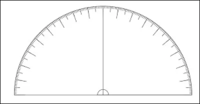 Quelle est la graduation d'un rapporteur demi-cercle ?
