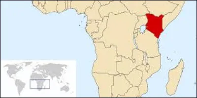 Quel pays est représenté en rouge sur cette carte d'Afrique ?