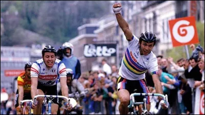 Ce sprinter italien s'est illustré en remportant, entre 1985 et 1994, plusieurs fois les deux classiques ardennaises ainsi que le Tour des Flandres :