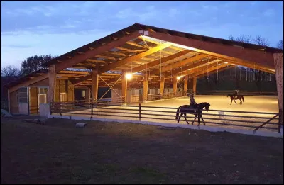 Les cavaliers montent dans un lieu couvert appelé :