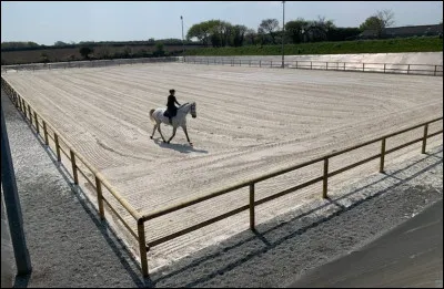 Le lieu à ciel ouvert où on monte à cheval est...