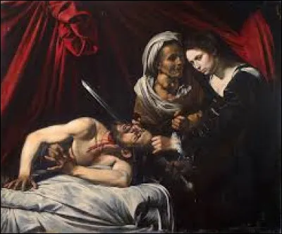 À quel peintre baroque est attribué ce tableau datant du début du XVIIe siècle intitulé ''Judith décapitant Holopherne'' ?