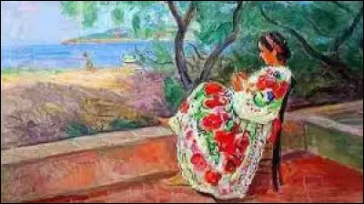 Pourriez-vous me citer le nom de cet artiste qui a réalisé cette toile nommée ''Terrasse à Saint-Tropez'' ?