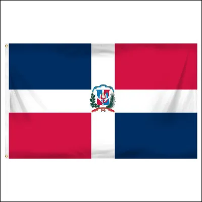 C'est le drapeau de la République dominicaine :