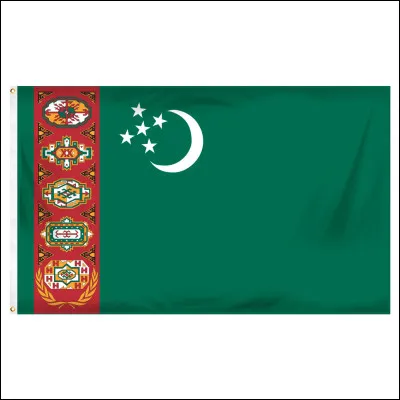 C'est le drapeau du Turkménistan :