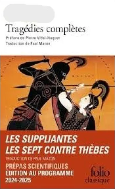 Qui est l'auteur de la tragédie grecque "Les Sept contre Thèbes" ?