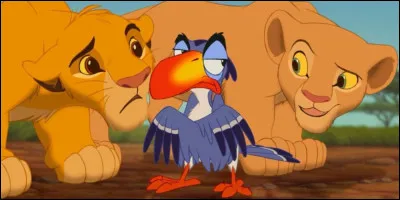 Quel oiseau est dans Le Roi Lion et sappelle Zazu ?
