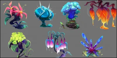 Sur, limage quelle est la couleur de la fleur tout en bas à gauche ?