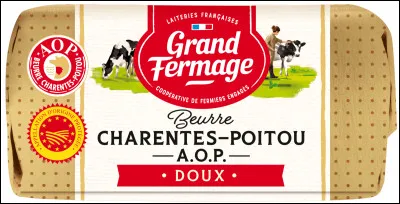 Denis remarque plusieurs labels différents sur les étiquettes d'ingrédients pour sa boulangerie. Il se demande ce à quoi ils correspondent.
Le label AOP, présent sur ce beurre :
