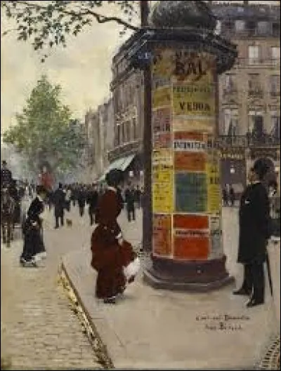 ''Kioske à Paris'' est une peinture réalisée entre 1880 et 1884. Quel artiste est l'auteur de cette toile ?