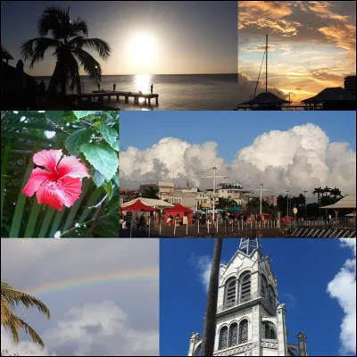 Voici des photos de mes vacances de décembre en Martinique. Est-ce que tu les trouves belles ? 
(Le temps sera comme ça à peu près tous les jours.)