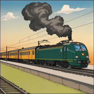 Un train électrique va vers le nord à 100 km/h. Le vent souffle vers le sud à 100 km/h. Dans quelle direction va la fumée ?