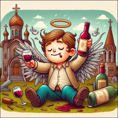 Dieu surprit Thierry en train de boire du vin de messe ! "Tu as trop bu" lui dit-il, et pour le punir Dieu exigea qu'il lise le sermon, alors...