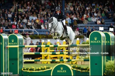 Quel est le nom du cavalier qui a remporté la médaille d'or lors du concours par équipe de saut d'obstacles, avec Rahotep de Toscane ?