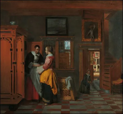 Pieter de Hooch est un peintre hollandais représentant du baroque. C'est un peintre du ...