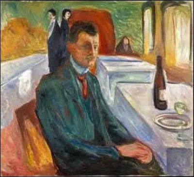 ''Portrait avec une bouteille de vin'' est une toile datant de 1906. Quel expressionniste est l'auteur de cette uvre ?