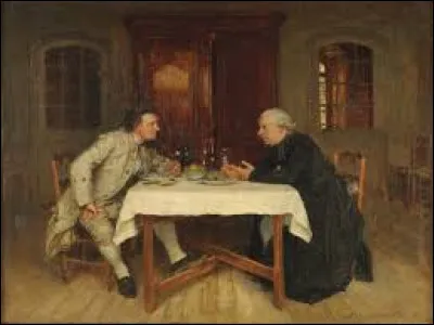 À quel académicien doit-on cette toile nommée ''Le Vin du curé'' ?