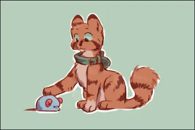 Et pour finir mon préféré, composé d'un chat flamboyant et d'un autre en noir et blanc.