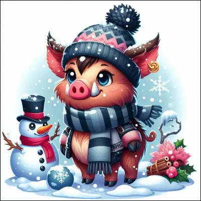 Voilà un bébé qui est un de ses lointains cousins, en France on l'appelle marcassin !