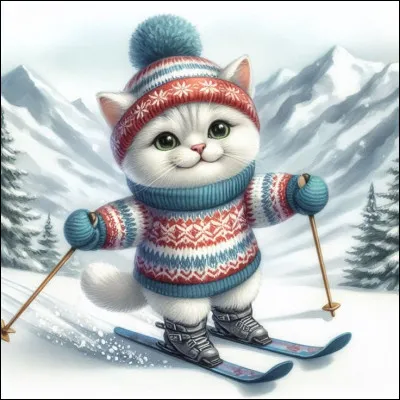 Et voici son papa qui l'accompagne au ski, il vous fera plaisir !