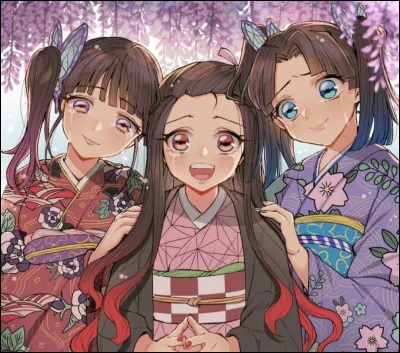 Comment s'appellent les filles à côté de Nezuko ?