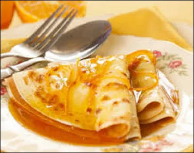 Comment appelle-t-on cette crêpe contenant du jus d'orange ?